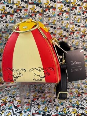 LOUNGEFLY DISNEY DUMBO FAIR TENT FIGURAL CROSSBODY BAG NWT 2025